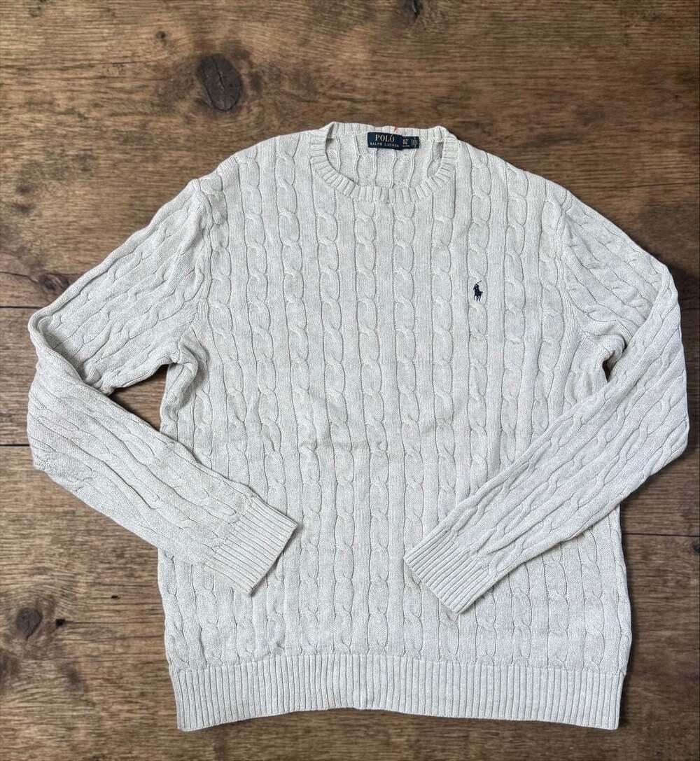 Polo Ralph Lauren Cable-Knit Cotton Sweater Size XLT